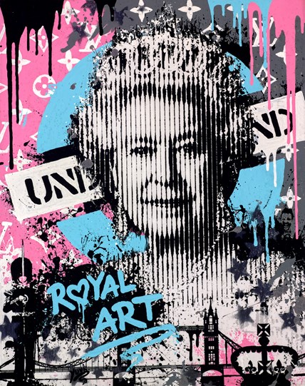 Queen's London Underground by Yuvi - Original Painting on Stretched Canvas